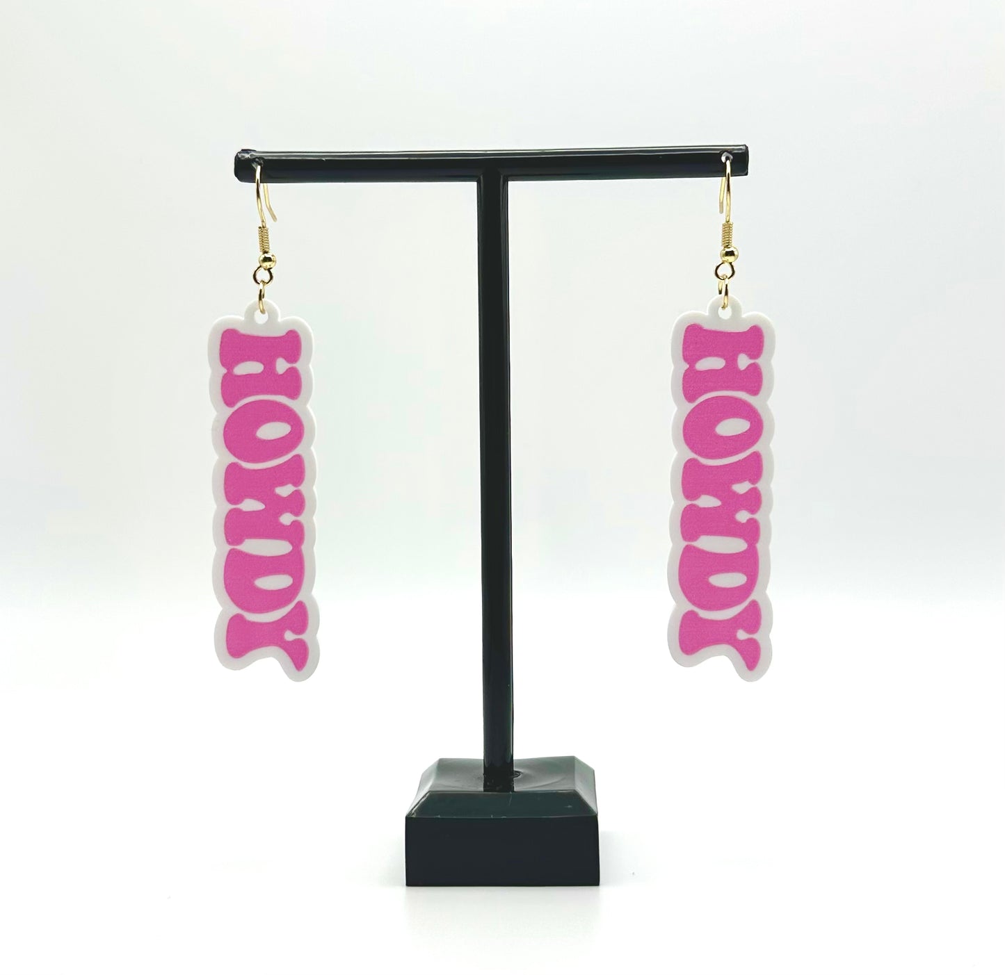 Pink Howdy Earrings