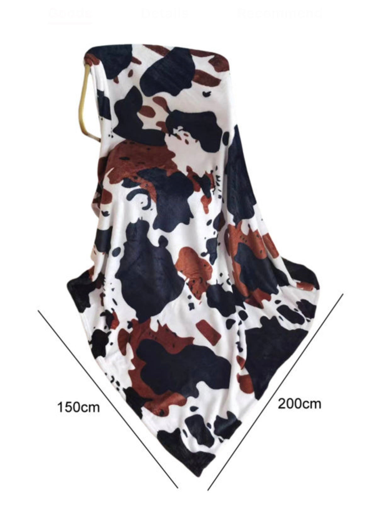 Cow Print Plush Blanket
