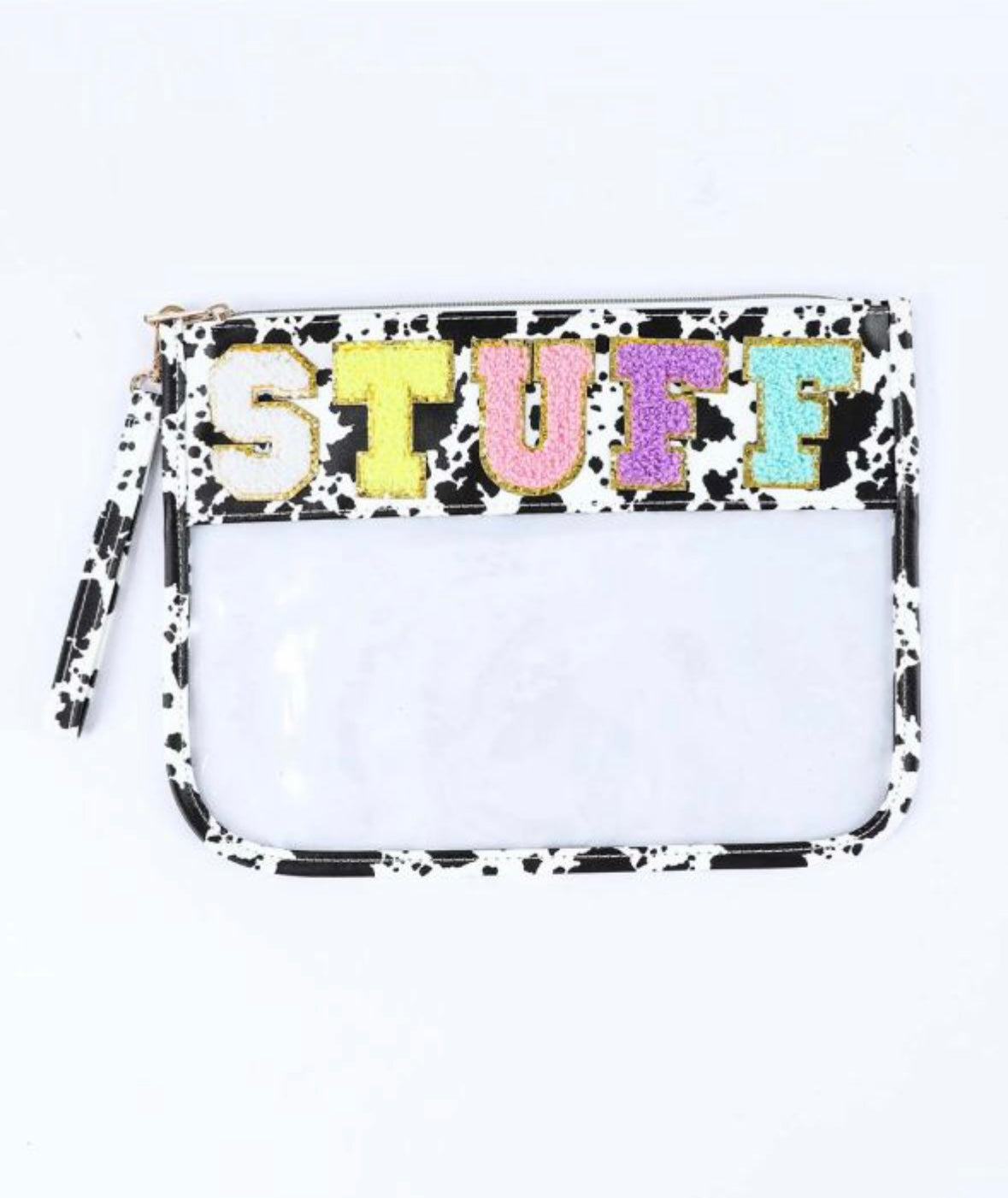 Cow Print Cosmetic Bag