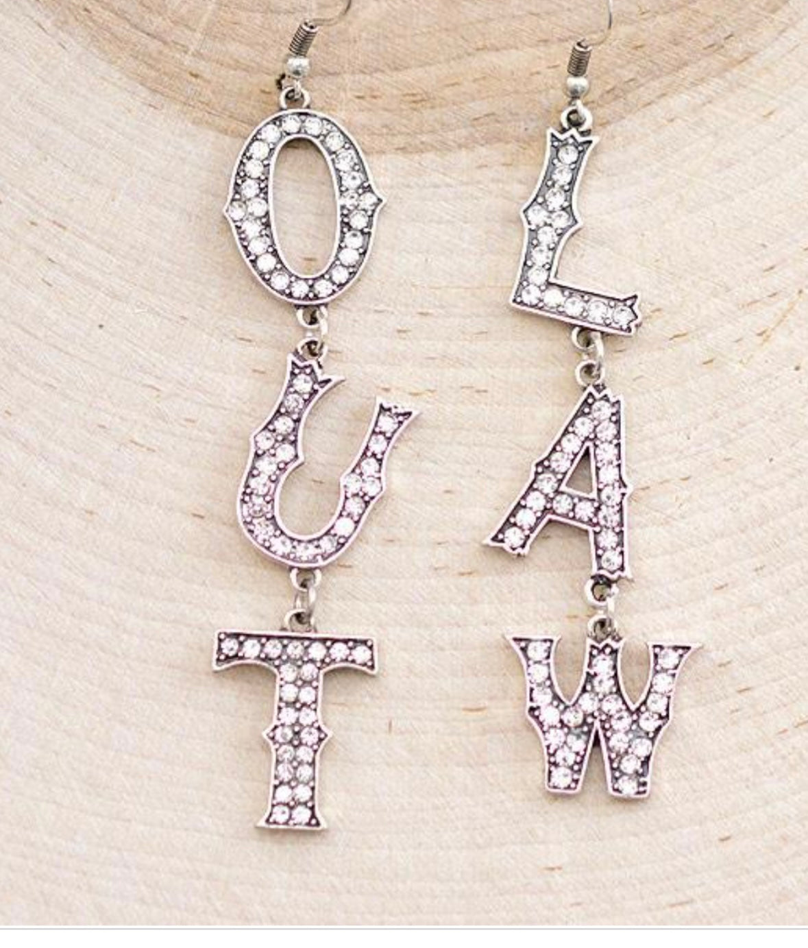 Outlaw Rhinestone Drop Earrings