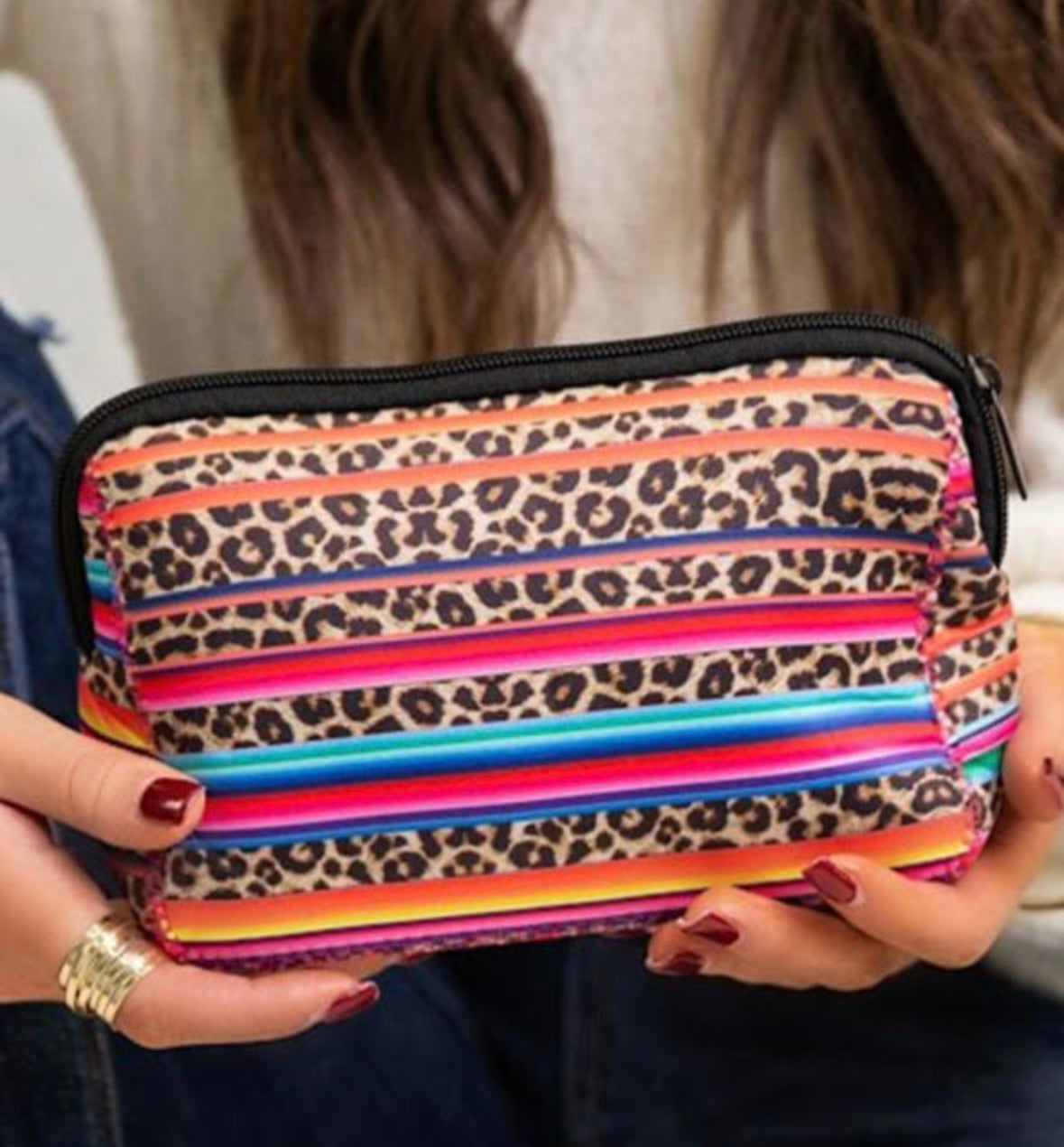 Multicolor Serape Cosmetic Bag