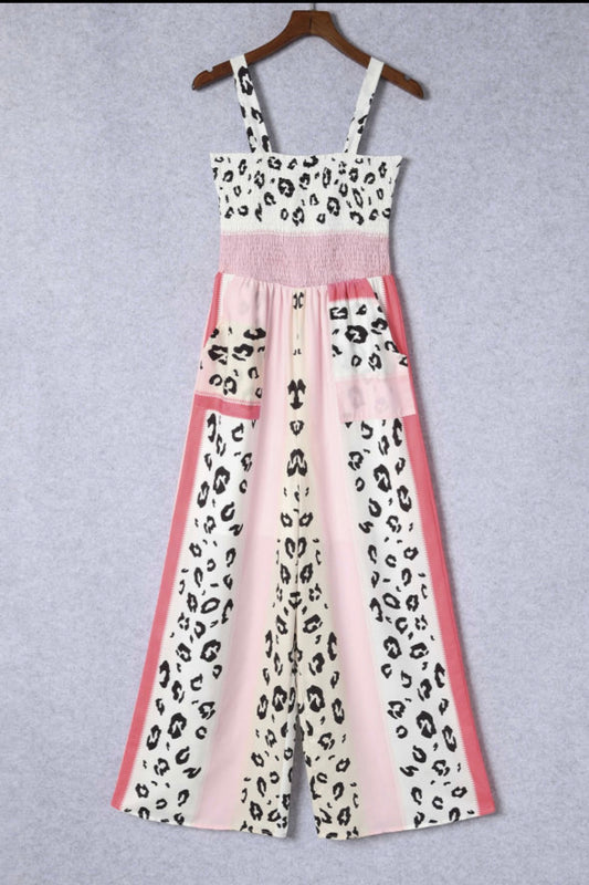 Leopard Romper with Pockets