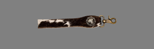 Hair-on Leather Key Fob