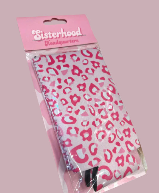 Pink Leopard Tall Can Koozie 2 Pack