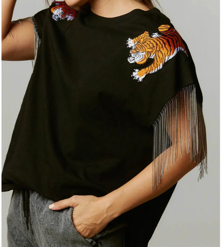 Tiger Queen Fringe  Tee