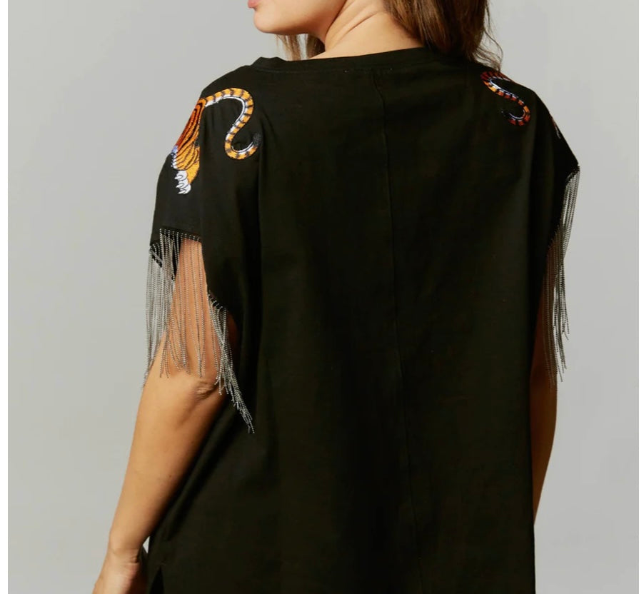 Tiger Queen Fringe  Tee