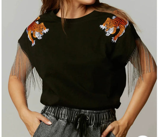 Tiger Queen Fringe  Tee