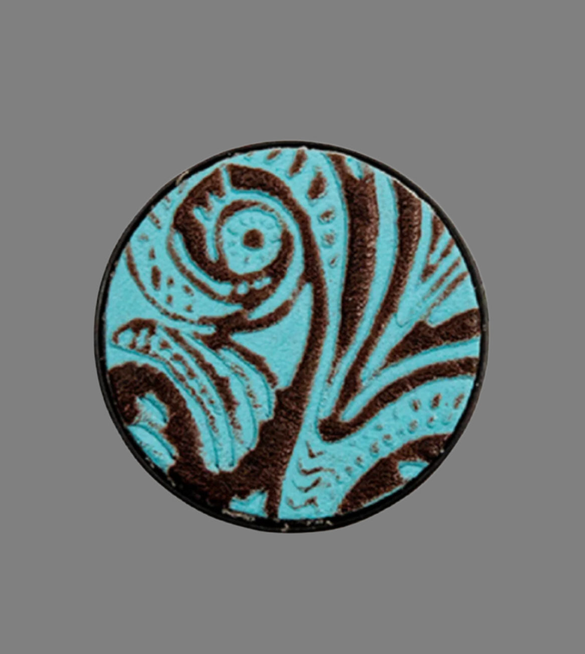 Turquoise Leather Phone Socket