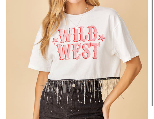 Wild West Bling Fringe Tee